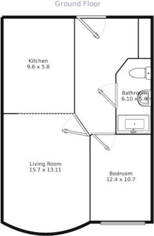  Image of 1 Bedroom Flat  To Rent at Wooldridge Close, Feltham TW14