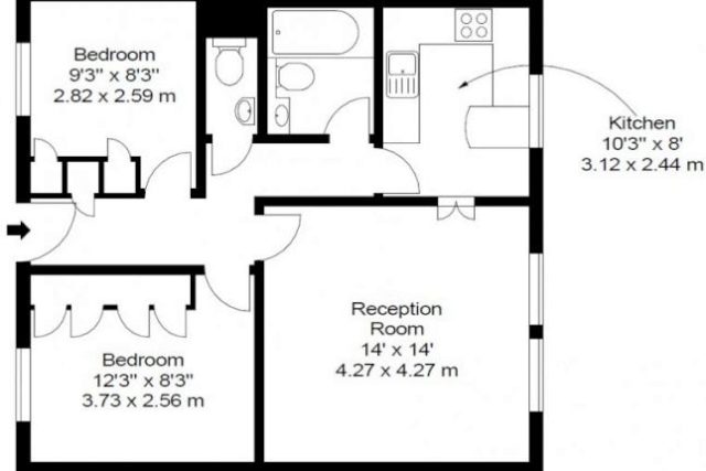  Image of 2 Bedroom Flat to rent at Fulham Road, London SW3