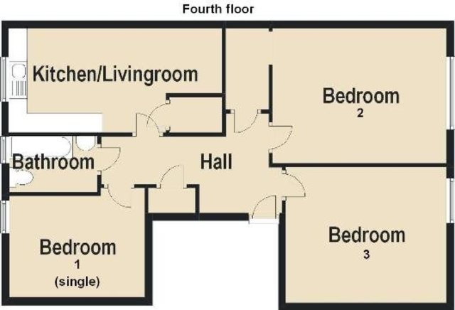  Image of 3 Bedroom Flat  To Rent at Newington Edinburgh Edinburgh, EH8 9QF