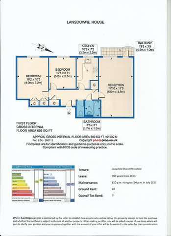  Image of 2 Bedroom Flat to rent at Kingston Upon Thames Surrey, KT1 2JQ