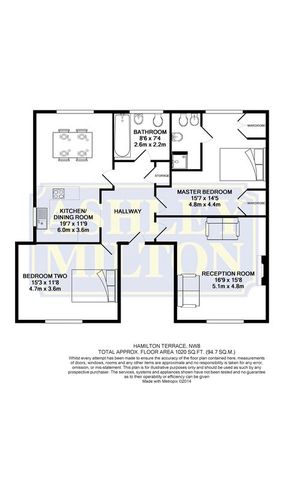  Image of 2 Bedroom Flat to rent at Hamilton Terrace Array St John