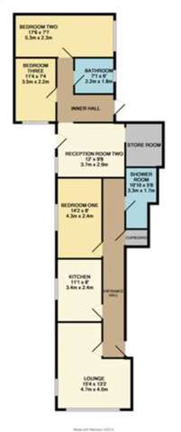  Image of 3 Bedroom Flat to rent at Napier Avenue  Blackpool, FY4 1PB