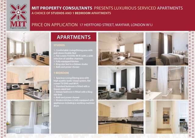  Image of 1 Bedroom Detached to rent at Hertford Street Mayfair London, W1J 7RS