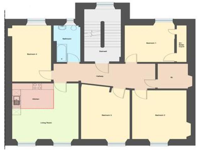  Image of 2 Bedroom Flat to rent at Nethergate  Dundee, DD1 4EL