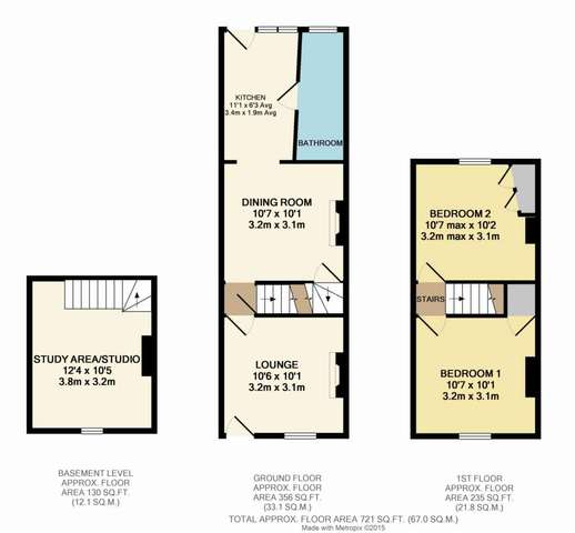  Image of 2 Bedroom Terraced to rent at St Johns Hill  Reading, RG1 4EE