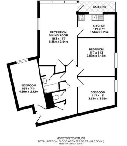  Image of 3 Bedroom Flat for sale at Moreton Towers, Lexden Road, London, W3