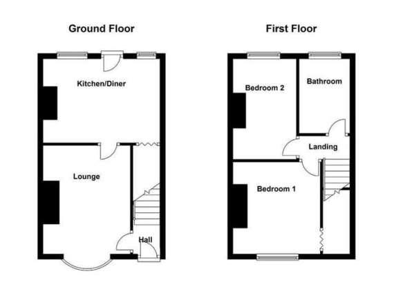 2 Bedroom End of Ter...